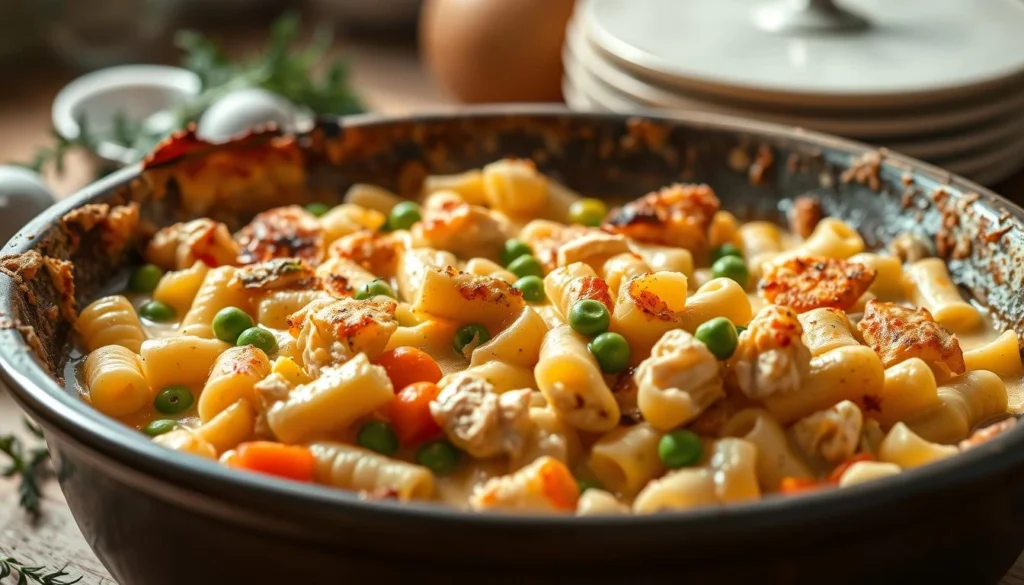 Easy Chicken Pot Pie Pasta Bake Recipe: Comfort Food