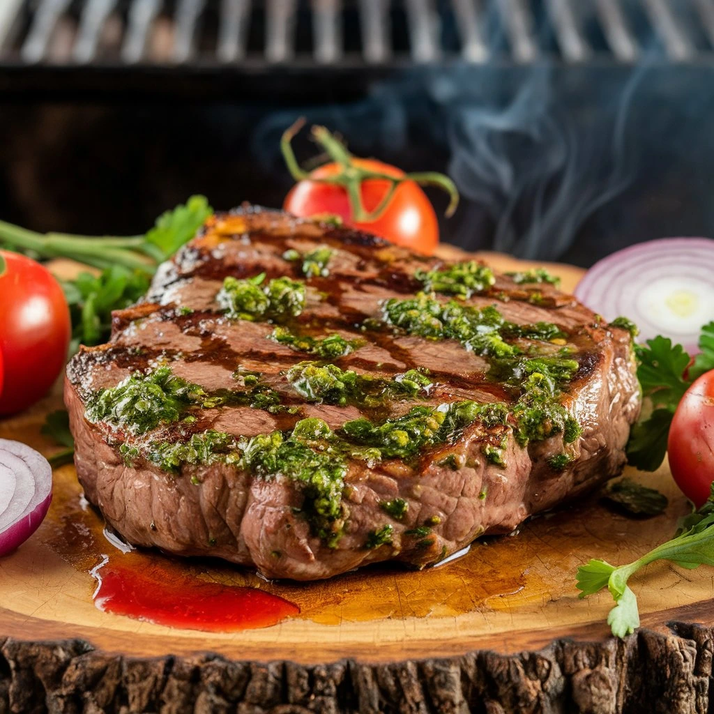 grilled chimichurri steak